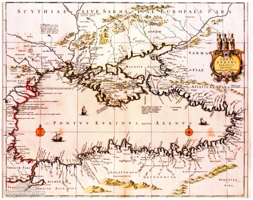 Старинная карта Крыма