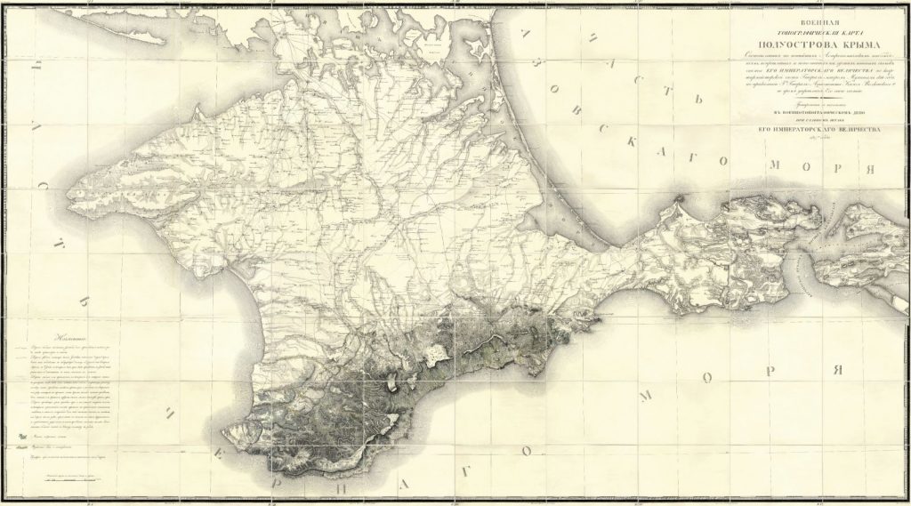Карта Крыма 1817 года